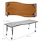 Flash Furniture Rectangle 26 W, 60 L, 25 H, Chrome, Laminate, Particleboard, Steel, Grey XU-A3060-CON-GY-T-P-CAS-GG - alternate 7